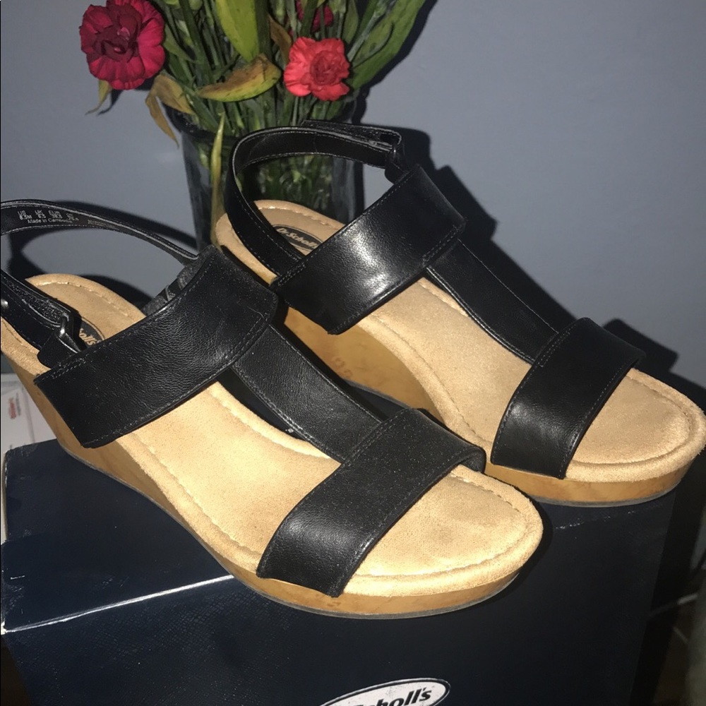 Dr. scholl’s Byron Platform Wedge Sandals Black